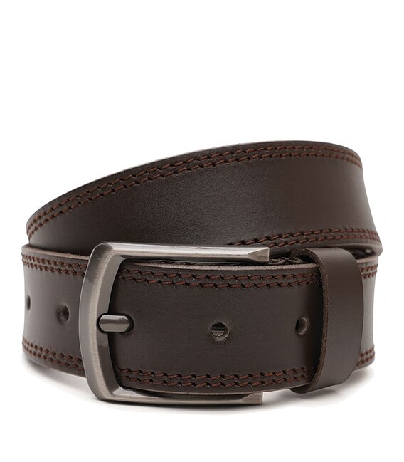 Мужской кожаный ремень Borsa Leather V1125FX22-brown фото, картинка, изображение