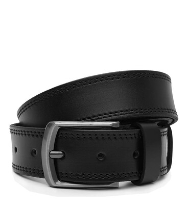 Чоловічий шкіряний ремінь Borsa Leather V1125FX20-black картинка, зображення, фото