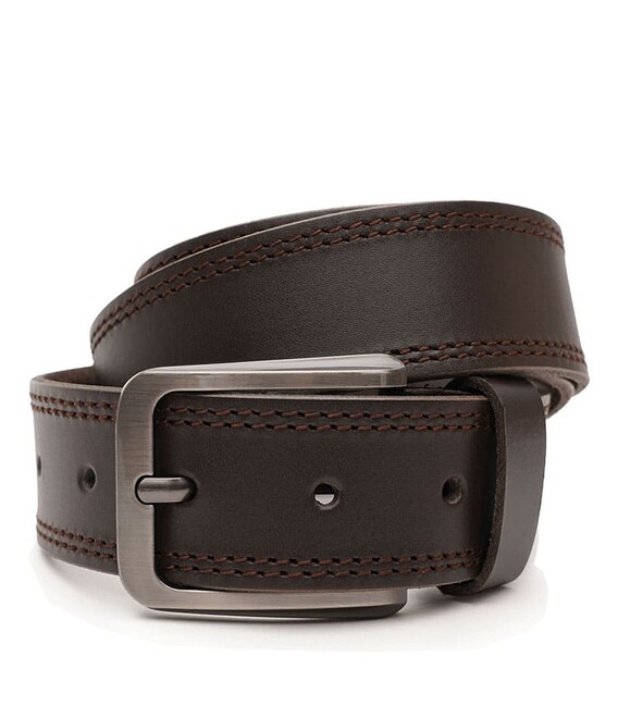 Чоловічий шкіряний ремінь Borsa Leather V1115FX18-brown картинка, зображення, фото