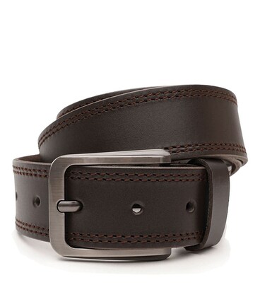 Чоловічий шкіряний ремінь Borsa Leather V1115FX18-brown картинка, зображення, фото