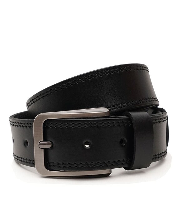 Чоловічий шкіряний ремінь Borsa Leather V1125FX16-black картинка, зображення, фото