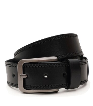 Мужской кожаный ремень Borsa Leather V1125FX16-black фото, картинка, изображение