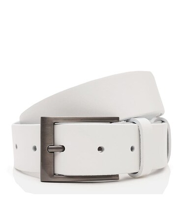 Чоловічий шкіряний ремінь Borsa Leather V1115FX14-white картинка, зображення, фото