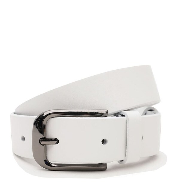 Жіночий шкіряний ремінь Borsa Leather V1FX34-white картинка, зображення, фото