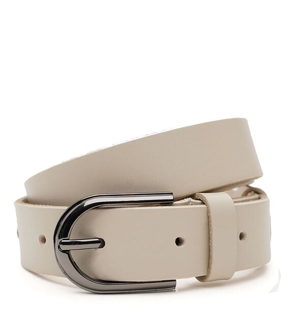 Жіночий шкіряний ремінь Borsa Leather V1FX35-beige картинка, зображення, фото