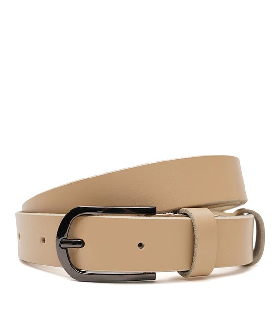 Жіночий шкіряний ремінь Borsa Leather V1FX36-beige картинка, зображення, фото