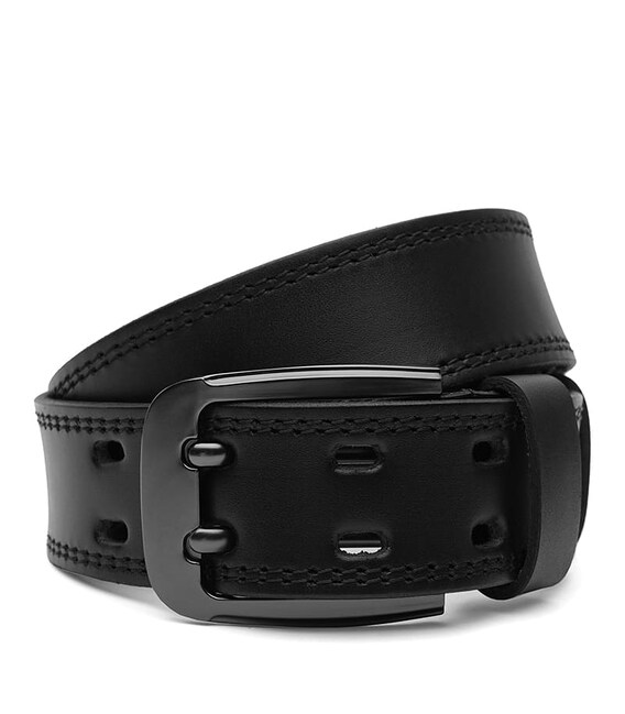 Чоловічий шкіряний ремінь Borsa Leather V1FX27-black картинка, зображення, фото