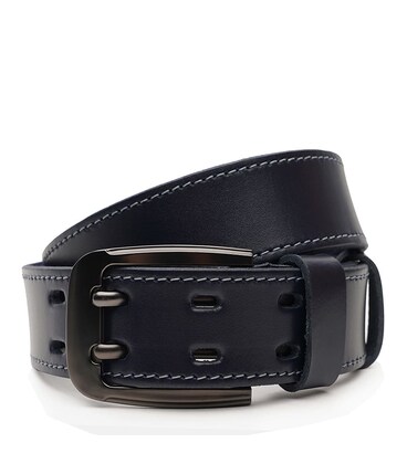 Мужской кожаный ремень Borsa Leather V1125FX26-navy фото, картинка, изображение