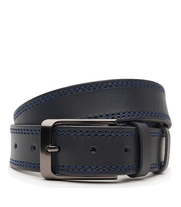 Чоловічий шкіряний ремінь Borsa Leather V1125FX48-navy картинка, зображення, фото