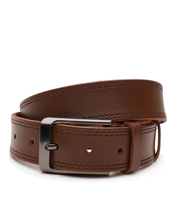 Чоловічий шкіряний ремінь Borsa Leather V1125FX47-brown картинка, зображення, фото