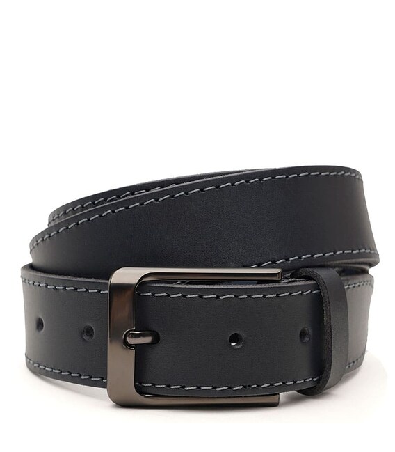 Чоловічий шкіряний ремінь Borsa Leather V1115FX45-navy картинка, зображення, фото