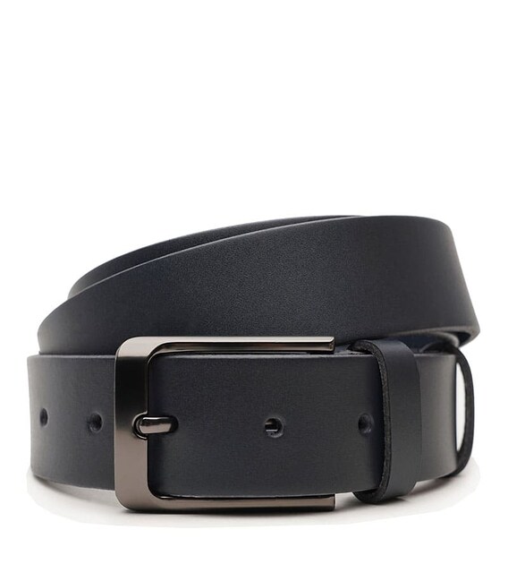 Мужской кожаный ремень Borsa Leather V1125FX44-navy фото, картинка, изображение