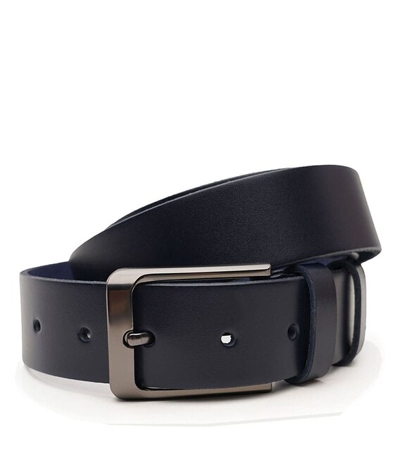 Чоловічий шкіряний ремінь Borsa Leather V1115FX44-navy картинка, зображення, фото