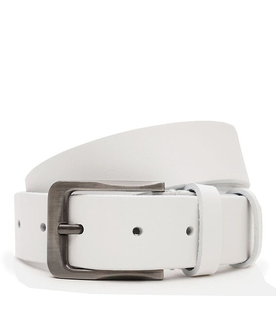 Мужской кожаный ремень Borsa Leather V1115FX43-white фото, картинка, изображение