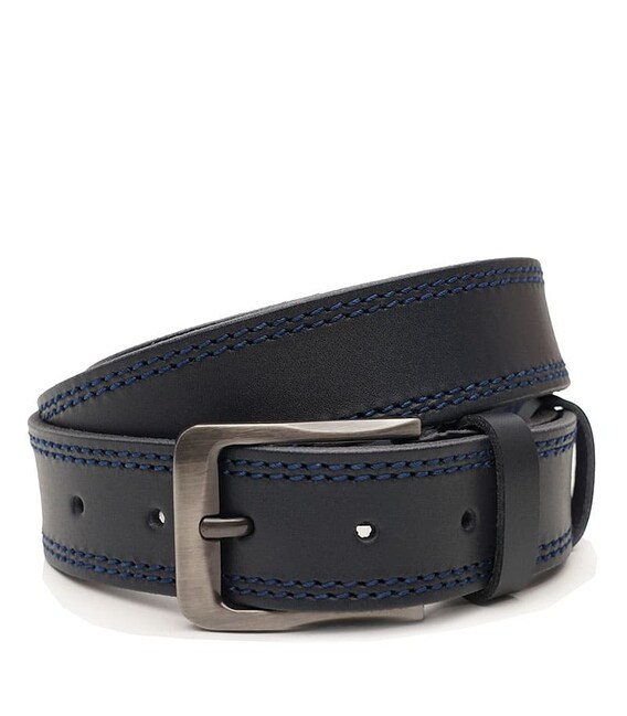 Чоловічий шкіряний ремінь Borsa Leather V1125FX42-navy картинка, зображення, фото