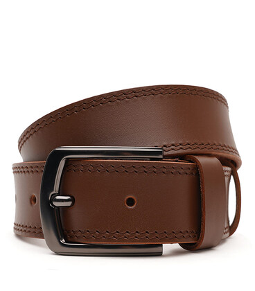 Мужской кожаный ремень Borsa Leather V1115FX58-brown фото, картинка, изображение