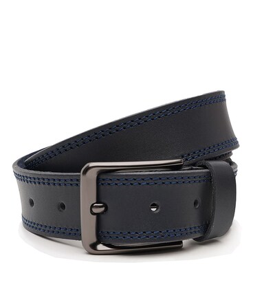 Мужской кожаный ремень Borsa Leather V1125FX56-navy фото, картинка, изображение