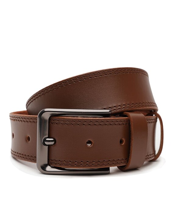 Чоловічий шкіряний ремінь Borsa Leather V1125FX55-brown картинка, зображення, фото