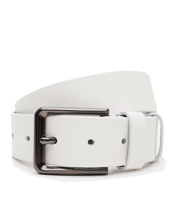 Мужской кожаный ремень Borsa Leather V1125FX54-white фото, картинка, изображение