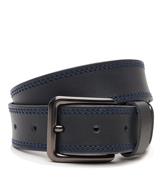 Чоловічий шкіряний ремінь Borsa Leather V1125FX50-navy картинка, зображення, фото