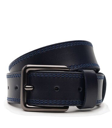 Мужской кожаный ремень Borsa Leather V1115FX50-navy фото, картинка, изображение