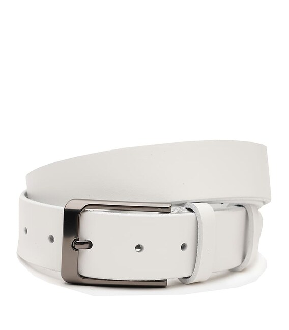 Чоловічий шкіряний ремінь Borsa Leather V1125FX49-white картинка, зображення, фото