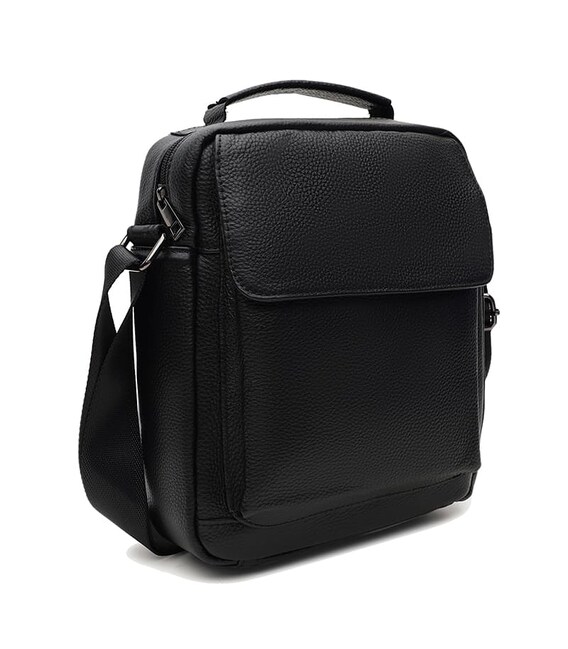 Мужская кожаная сумка Keizer K1602-black фото, картинка, изображение