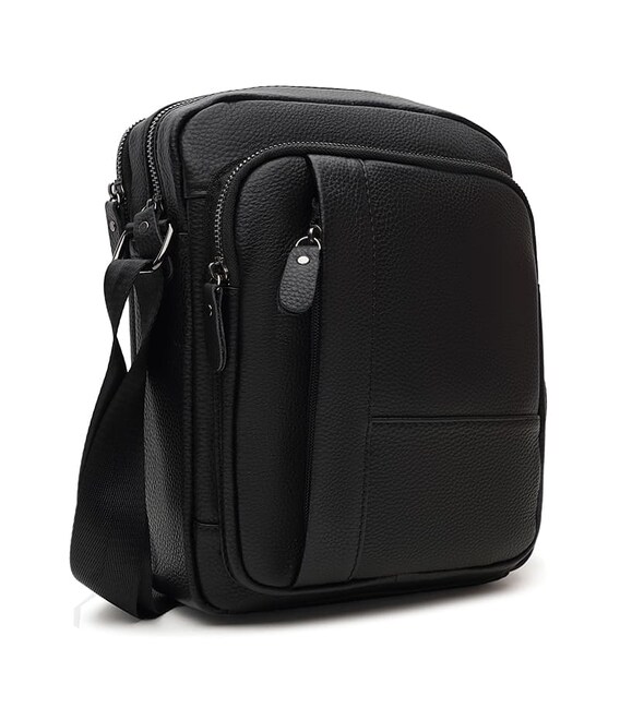 Чоловіча шкіряна сумка Keizer k14014-black картинка, зображення, фото