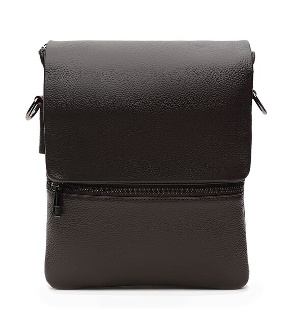 Чоловіча шкіряна сумка Borsa Leather k12056br-brown картинка, зображення, фото