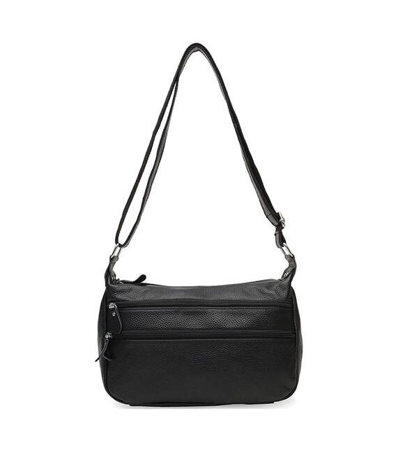 Женская кожаная сумка Borsa Leather K1028a-black фото, картинка, изображение