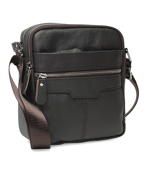 Мужская кожаная сумка Borsa Leather K18016a-brown фото, картинка, изображение