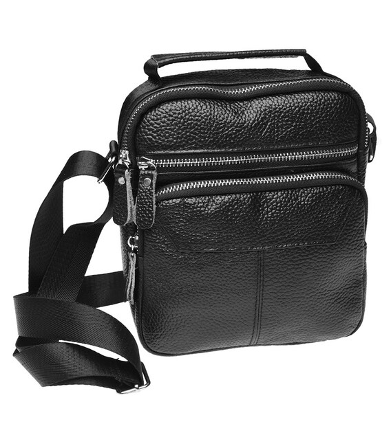 Мужская кожаная сумка Keizer K13657-black фото, картинка, изображение