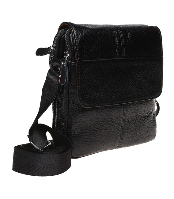 Чоловіча сумка шкіряна Keizer K1B065-black картинка, зображення, фото