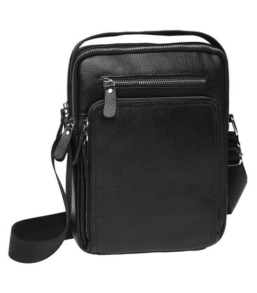 Чоловіча шкіряна сумка Keizer K15608-black картинка, зображення, фото