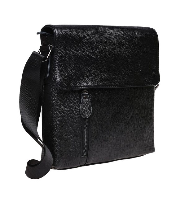 Мужская кожаная сумка Keizer K1238-black фото, картинка, изображение