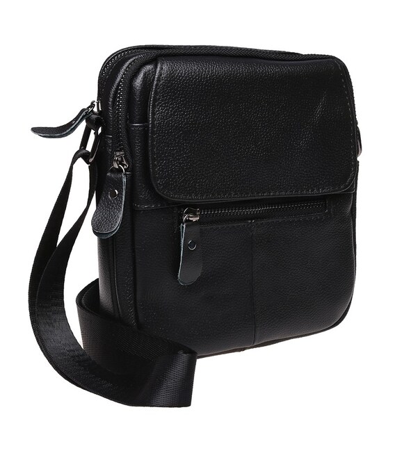 Чоловіча сумка шкіряна Keizer K11169-black картинка, зображення, фото