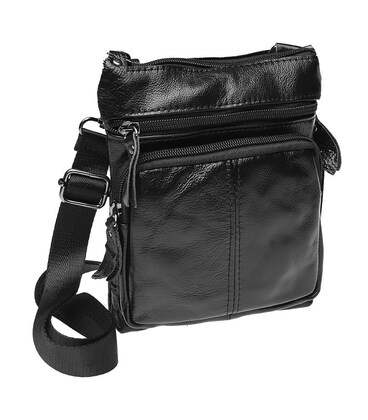 Чоловіча шкіряна сумка Keizer K1701-black картинка, зображення, фото