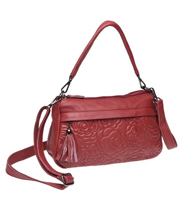 Женская кожаная сумка Borsa Leather K1840-red фото, картинка, изображение