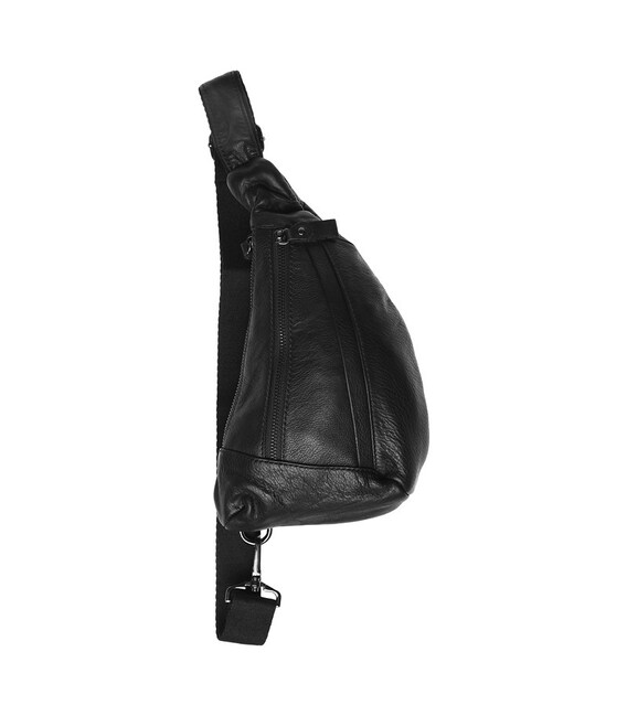 Чоловіча шкіряний рюкзак через плече Keizer K18807-black картинка, зображення, фото