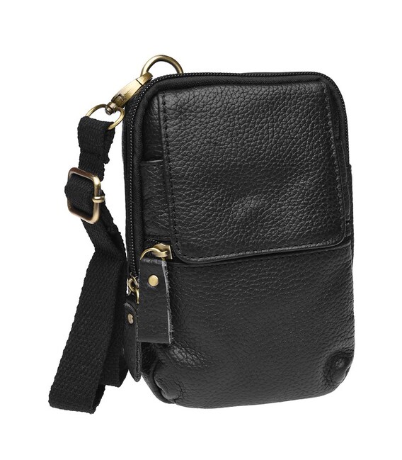 Чоловіча шкіряна сумка через плече Keizer K11024-black картинка, зображення, фото