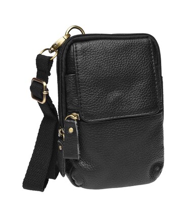 Чоловіча шкіряна сумка через плече Keizer K11024-black картинка, зображення, фото