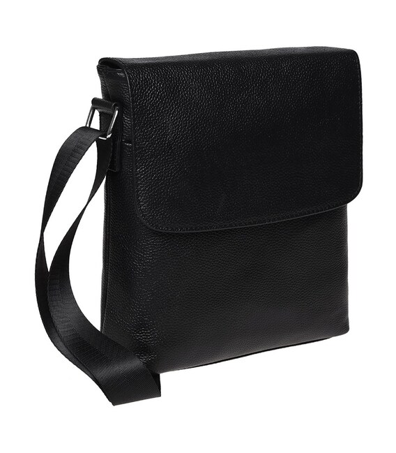 Чоловіча шкіряна сумка Keizer K17012-black картинка, зображення, фото