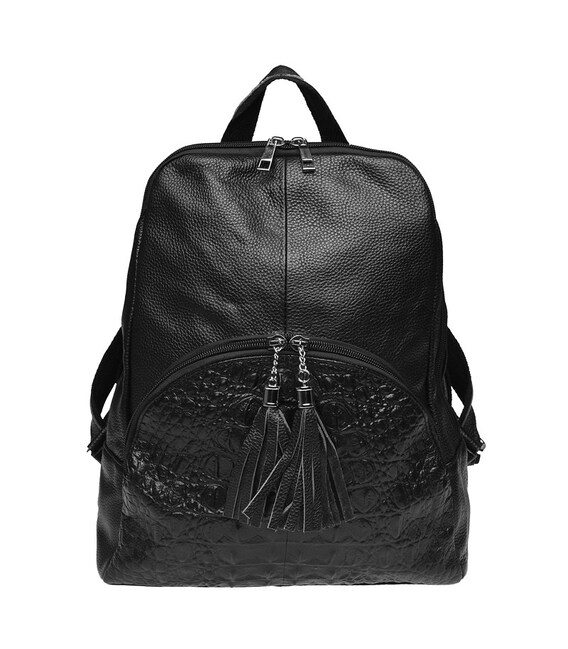 Женский кожаный рюкзак Keizer K1152-black фото, картинка, изображение