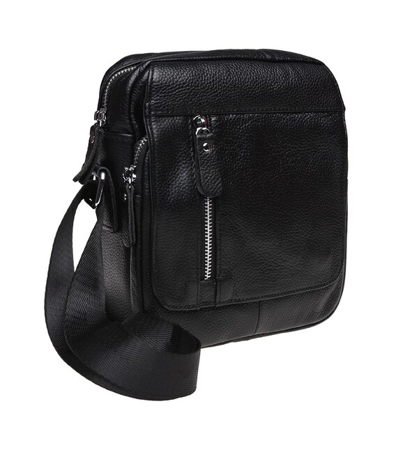 Чоловіча шкіряна сумка Keizer K12051-black картинка, зображення, фото