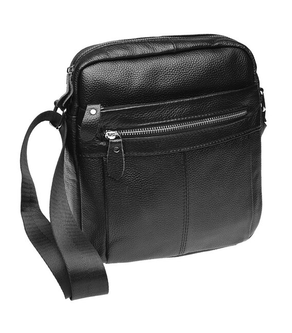 Мужская кожаная сумка через плечо Keizer K19980-black фото, картинка, изображение