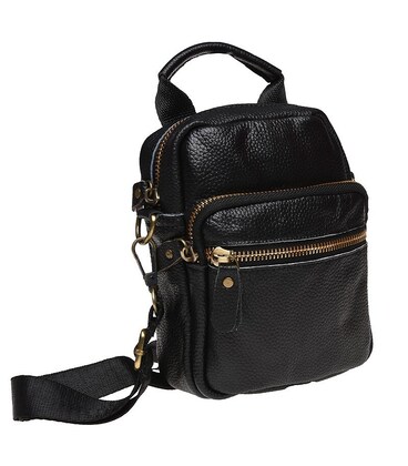 Мужская кожаная сумка через плечо Keizer K108-black фото, картинка, изображение