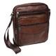 Мужская кожаная сумка через плечо Borsa Leather K18490-brown фото