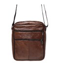 Мужская кожаная сумка через плечо Borsa Leather K18490-brown фото, картинка, изображение