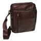 Мужская кожаная сумка через плечо Borsa Leather K18450-brown фото