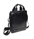 Чоловіча шкіряна сумка через плече Borsa Leather K18859-black картинка, зображення, фото